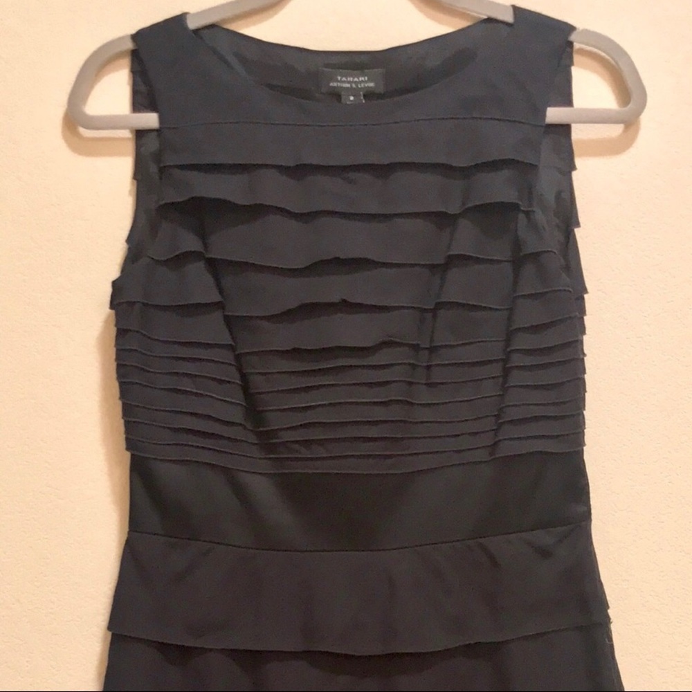 TAHARI Navy Princeton Dress